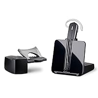 Poly CS540 Wireless DECT Headset with HL10 Lifter (Plantronics) - Single Ear (Mono) Convertible (3 wearing styles) - Connects to Desk Phone - Noise Canceling Microphone - Amazon Exclusive