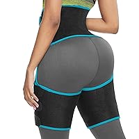 3-in-1 Waist Thigh Trainer for Women Men Butt Lifter Trimmer Fitness Belt Neoprene belly fat burner Plus Size Workout