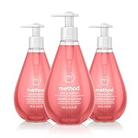 Method Gel Hand Soap, Pink Grapefruit, 12 oz, 3 pack, Packaging May Vary