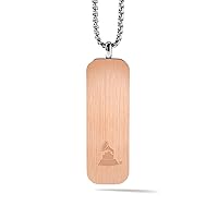 Bulova Men's Latin Grammy Round Box Link Chain Necklace with Reversible Dog Tag Pendant Style: J98N007