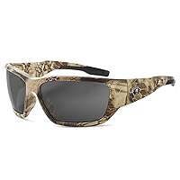 Skullerz Baldr Safety Sunglasses- Kryptek Highlander Brown Camo Frame, Smoke Lens