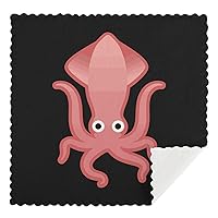 Giant Squid Animal Kitchen Dishcloth 12x12 Inches Dish Towels Super Absorbent Dish Cloths for Washing Cleaning