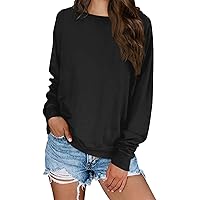 Womens Graphic Tees Funny Womens Loose Top Solid Color Shoulder Sleeve Hooded Pullover Sweatshirt Long Sleeve