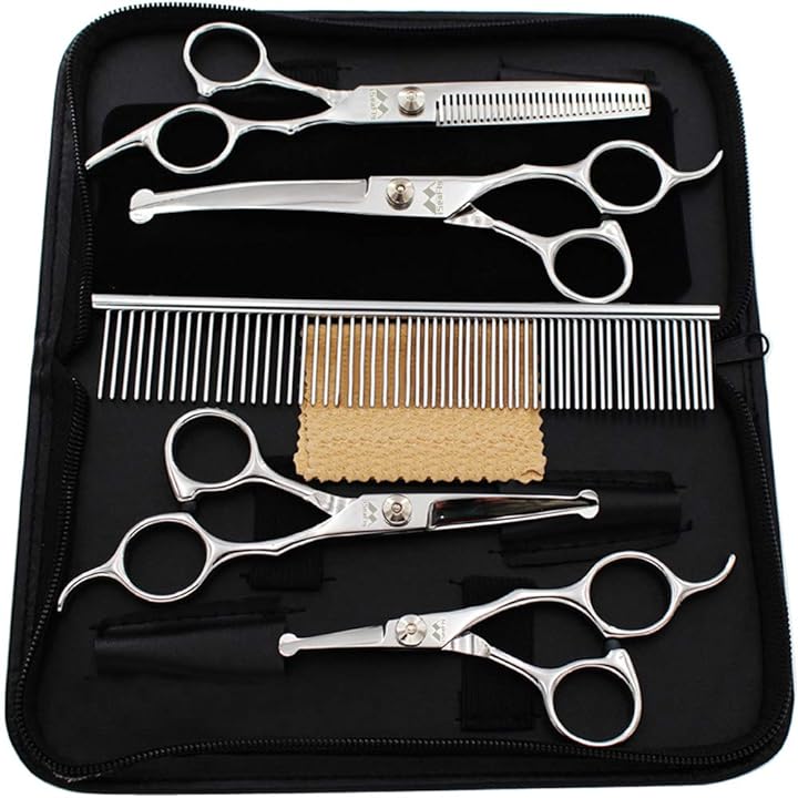 Mua iSeaFly Dog Grooming Kit, Safety Round Tip, Heavy Duty Stainless Steel,  5 in 1 Cat Dog Grooming Scissors Set, Best Pet Grooming Shears for Full  Body trên Amazon Mỹ chính hãng 2023 | Fado