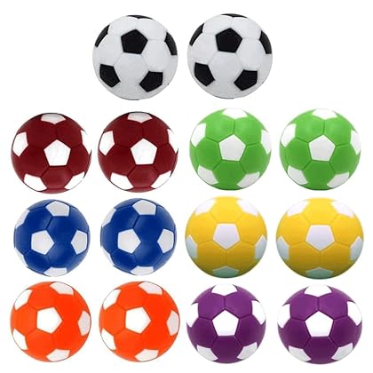 Qtimal 14 Pack Table Soccer Foosballs Replacement Balls, Multicolor 36mm (1.42