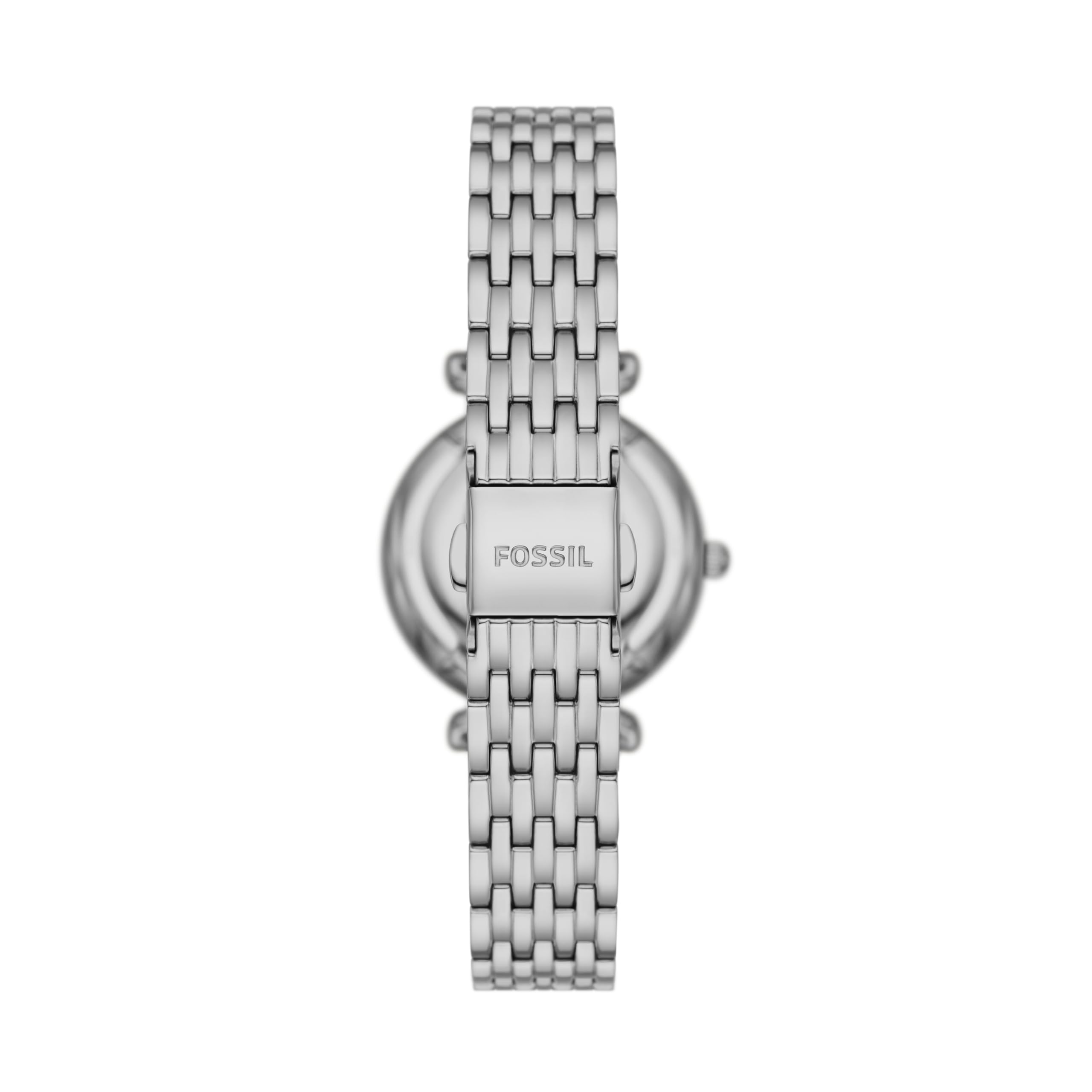 Fossil Women's Carlie Mini Quartz Stainless Steel Watch and Bracelet Gift Set, Color: Silver/Bracelet Set (Model: ES5315SET)