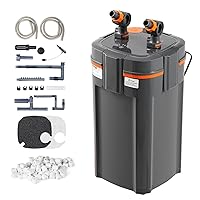 VEVOR Aquarium Filter 225GPH, 2-Stage Canister Filter 55 Gallon, Ultra-Quiet Internal Aquarium Filter with UV Protection, Submersible Power Filter with Multiple Function for Fish Tanks, 10W