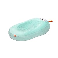 Boon Puff Inflatable Baby Bather - Infant Bathtub Includes Microfleece Cover and Contoured Sides – Inflatable Baby Bathtub for Newborns and Infants