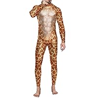 Men's muscle Body Suit Tight Halloween 3D Digital Printing Adult One-piece Halloween Party