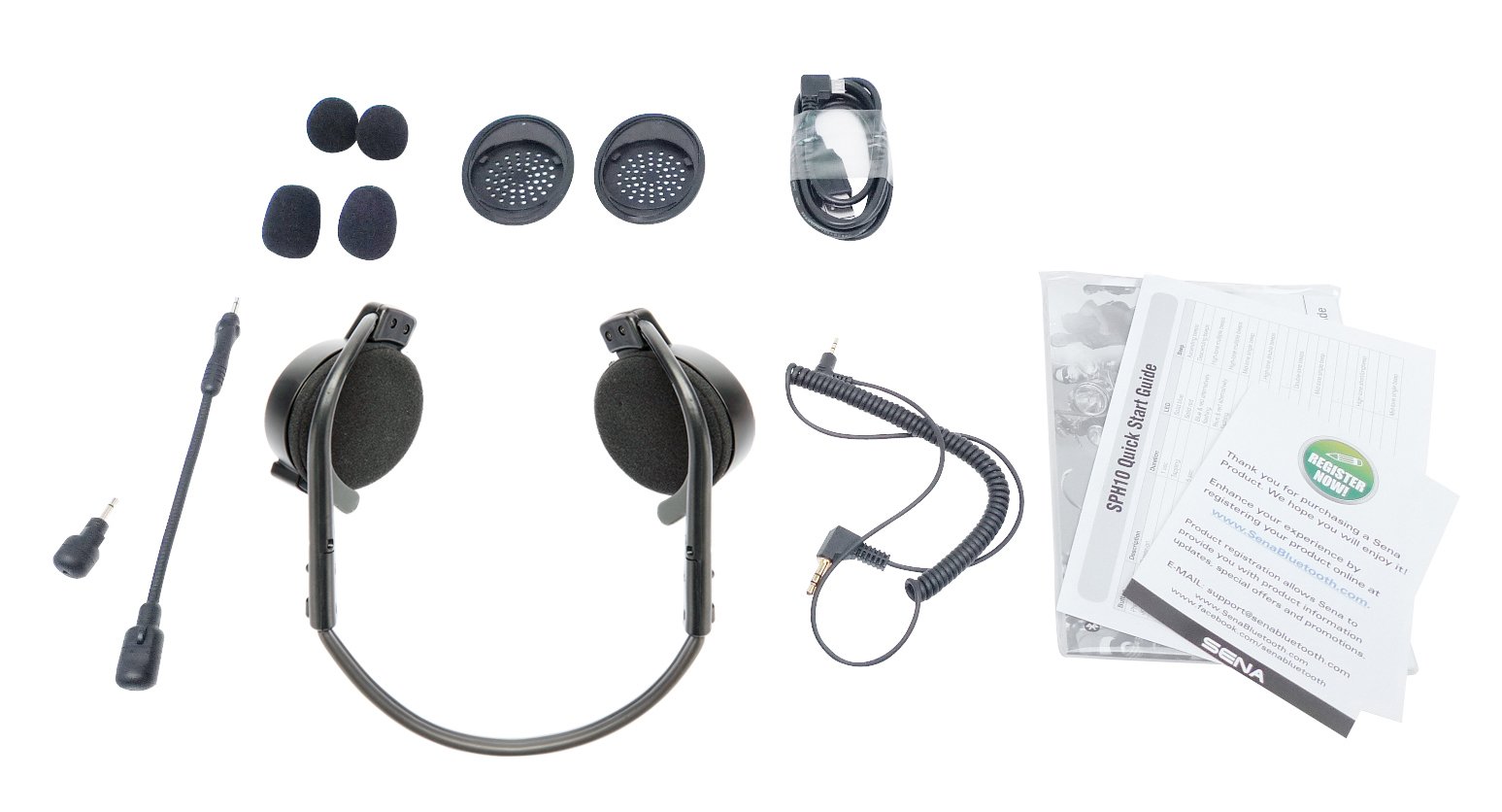 Sena SPH10 Outdoor Sports Bluetooth Stereo Headset / Intercom , Black