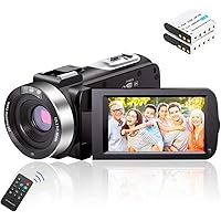 Video Camera Camcorder HD 2.7K Vlogging Camera for YouTube,Ultra 30FPS 30MP 16X Digital Zoom Camcorder Video Recorder 3.0 Inch IPS Screen with 2 Batteries, Remote Control