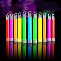 Glow Sticks Bulk 100ct Premium Glow in The Dark Light Up with Lanyards, for Glow Party Supplies, Party Favors, Birthday, Halloween, Graduation, Super Bright, Glow Up to 12 hrs