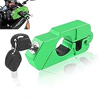 BAIONE Motorcycle Grip Lock Handlebar Throttle Security Lock Anti-Theft Scooters fit for ATV Motorcycles Dirt Street Bike (Green)