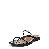Vionic Women's Citrine Prism Flat Comfort Sandal- Supportive Slide Walking Sandals That Includes an Orthotic Insole and Cushioned Outsole for Arch Support, Black 10 Wide