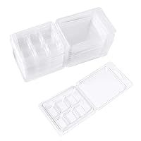 CHICTRY 20 Packs Wax Melt Molds Plastic Empty Clamshells 6 Cavity Wax Melt Cube Trays for Wickless Wax Melt Soap Candle Making Clear One Size