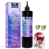 VidaRosa 500g UV Resin,Clear Hard Fastest Curing Epoxy Resin, Zero Yellowing Superb Transparency, Ultraviolet Solar Curing Resin Glue for Molds Jewelry Making Pendants Earrings Bracelets Crafts DIY