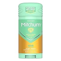 Mitchum For Women Advanced Control Anti-Perspirant Deodorant Invisible Solid Pure Fresh 2.70 oz (Pack of 6)
