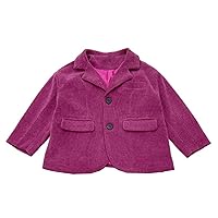 Boys' Corduroy Blazer Single Breasted Button Casual Suit Jacket