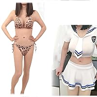 Realistic Silicone Bodysuits Fake Breast Forms Boobs Breastplate E Cup for Crossdressers Shemale Drag Queen One-Piece Clothes