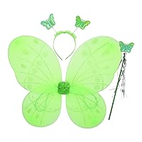 Colorful Wing Dress Up Sparkling Sheer Wing Butterfly Wing Performance Costume Angel Wing For Womens Girls Butter