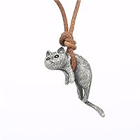 Cute Cat Necklace 925 Sterling Silver Lovely Gift for Men and Women Couples Personality Jewelry Fashion Gift