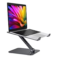 Foldable Laptop Stand, Height Adjustable Ergonomic Computer Stand for Desk, Aluminum Portable Laptop Riser Holder Mount Compatible with MacBook Pro Air, All Notebooks 10-16