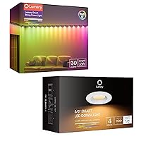 Lumary RGBAI String Downlights Indoor Smart String Lights 30LEDs Smart Can Lights 4 Inch LED