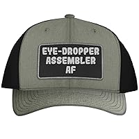 Eye-Dropper Assembler AF - Leather Black Patch Engraved Trucker Hat