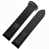 Curved End Rubber Silicone Watch Bands For Omega Seamaster 300 Speedmaster Strap 20mm 22mm Brand Watchband