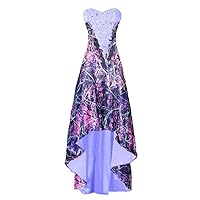 Camo and Lace High Low Wedding Dresses Evening Prom Reception Gowns