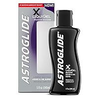 Astroglide Silicone Lube (5oz), X LiquiGel Hybrid Personal Lubricant for Vaginal and Anal Sex, Silky & Lightweight for Men, Women and Couples, Waterproof for Water Play