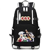 Inuyasha Anime Backpack Rucksack Laptop Book Bag Casual Dayback Black-10