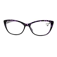 Clear Lens Glasses With Bifocal Reading Lens Womens Rectangular Cateye