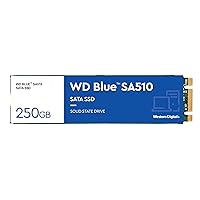 Western Digital 250GB WD Blue SA510 SATA Internal Solid State Drive SSD - SATA III 6 Gb/s, M.2 2280, Up to 555 MB/s - WDS250G3B0B