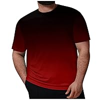 Big and Tall T Shirts for Men Plus Size Mens Casual Round Neck Solid Color Short Sleeve Tops