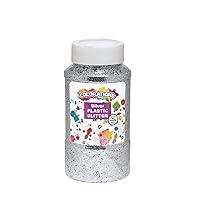 Colorations Extra-Safe Plastic Glitter Silver 1 lb. Classroom Supply for Arts and Crafts