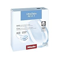 Miele Original UltraTabs All in 1 Dishwasher Set, 1.5 Kg Salt, 500 ml Rinse Aid, 60 Detergent Tablets