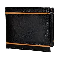 Black Leather Men's Regular Wallet Multiple card Slot Wallet For Men