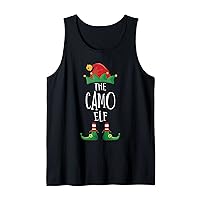 Camo Elf Shirt Family Matching Group Pajamas Christmas Elf Tank Top
