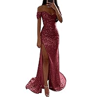 Summer Sexy Dresses Western Trendy Party Side Split Spring Boat Neck Casual Sequin 2024 Prom Cocktail Kawaii Wedding