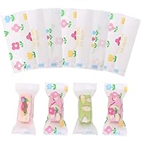 Penta Angel Nougats Candy Bags 400Pcs Clear Plastic Caramels Gift Candy Wrappers Packing Bags Pouch for Christmas Theme Party Candies Making (Flower)