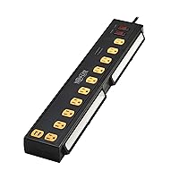 Tripp Lite Heavy Duty Surge Protector Power Strip with Work Lights, 10-Outlets for Industrial & Garage, 2 USB Ports, 10ft Power Cord, 4500 Joules, 150,000 Insurance (TLP1010USB)