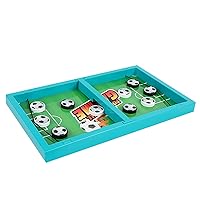 Bungee Table - Large Fast Sling Puck Game - Fast-Paced Fun for Parent-Child Interactive Game or for a Party with Friends - Test Your Speed and Accuracy with This Wooden Hockey Board Game(B)