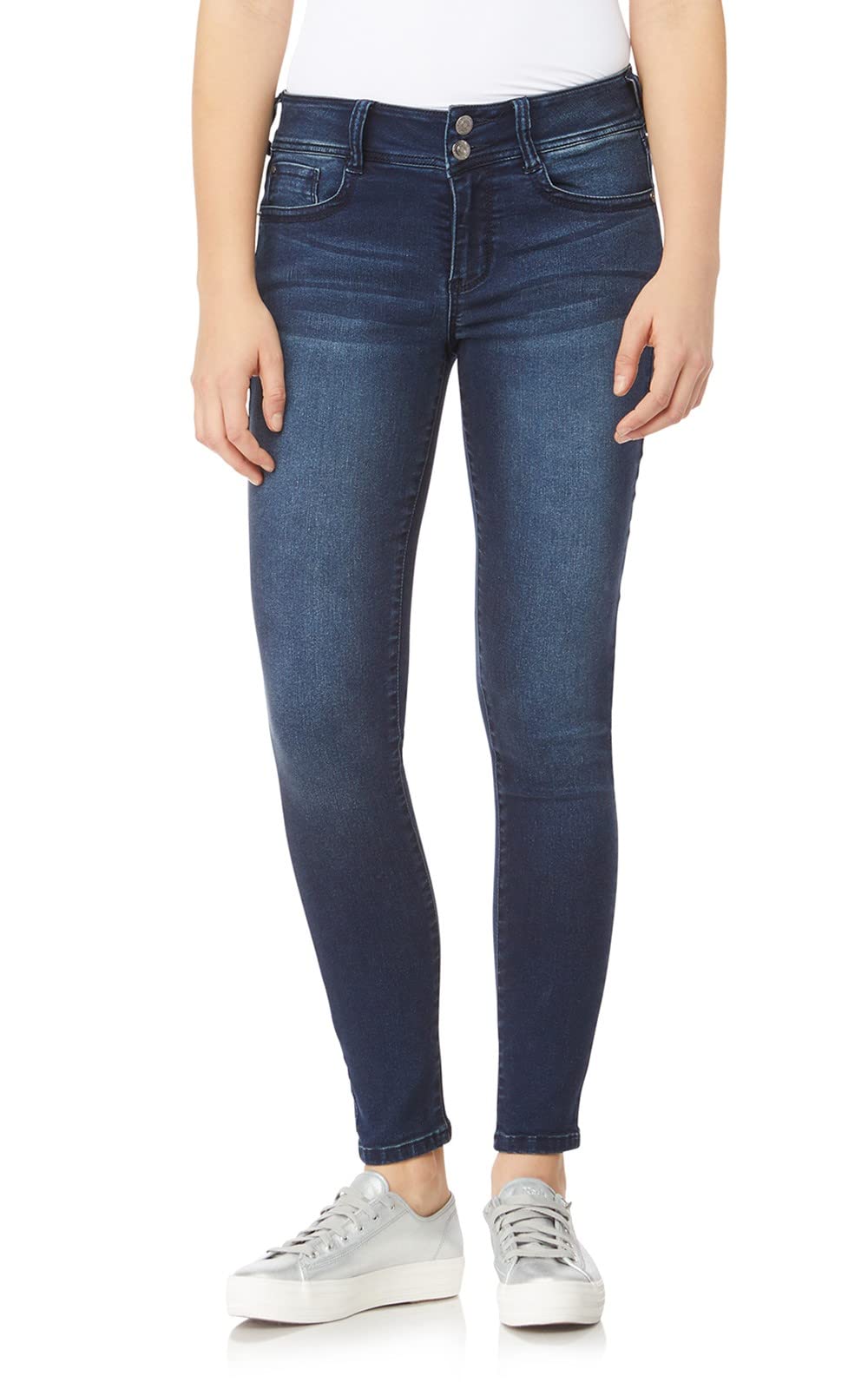 WallFlower Women's Ultra Skinny Mid-Rise Insta Soft Juniors Jeans (Standard and Plus)