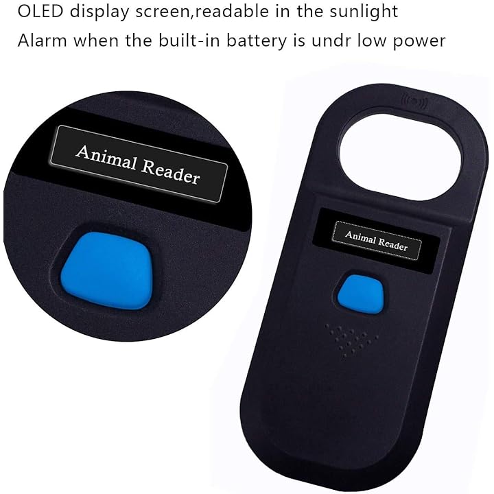 Mua Alacrity Pet Microchip Scanner Handheld Animal Chip Reader  /125Hz Pet ID Scanner Portable RFID Reader Supports for ISO  11784/11785, FDX-B and ID64 RFID,Black trên Amazon Mỹ chính hãng 2023 | Fado