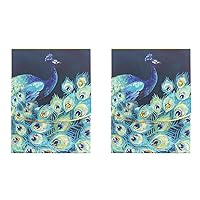 Punch Studio Emerald Peacock Pocket Notepad (46621), Multicolor (Pack of 2)