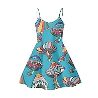 Women's Summer Sleeveless Casual Swing Dresses with Loose Fit Beach Sundress