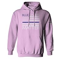VICES AND VIRTUES Blue Lives Matter American Flag Thin Blue Line USA Police Support Hoodie