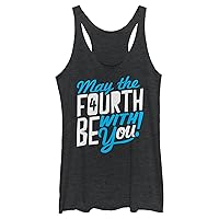 STAR WARS Women's May The Fourth Be with You Racerback Tank Top