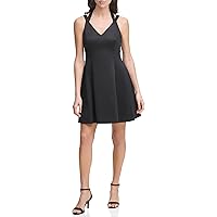 GUESS Women's Embossed Scuba Sleeveless Dress